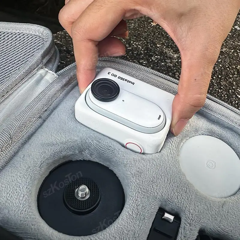 Estuche de transporte portátil para Insta360 GO 3S/GO 3, bolsa de almacenamiento impermeable para viaje, accesorios para Vlog, 360 - imagen 3
