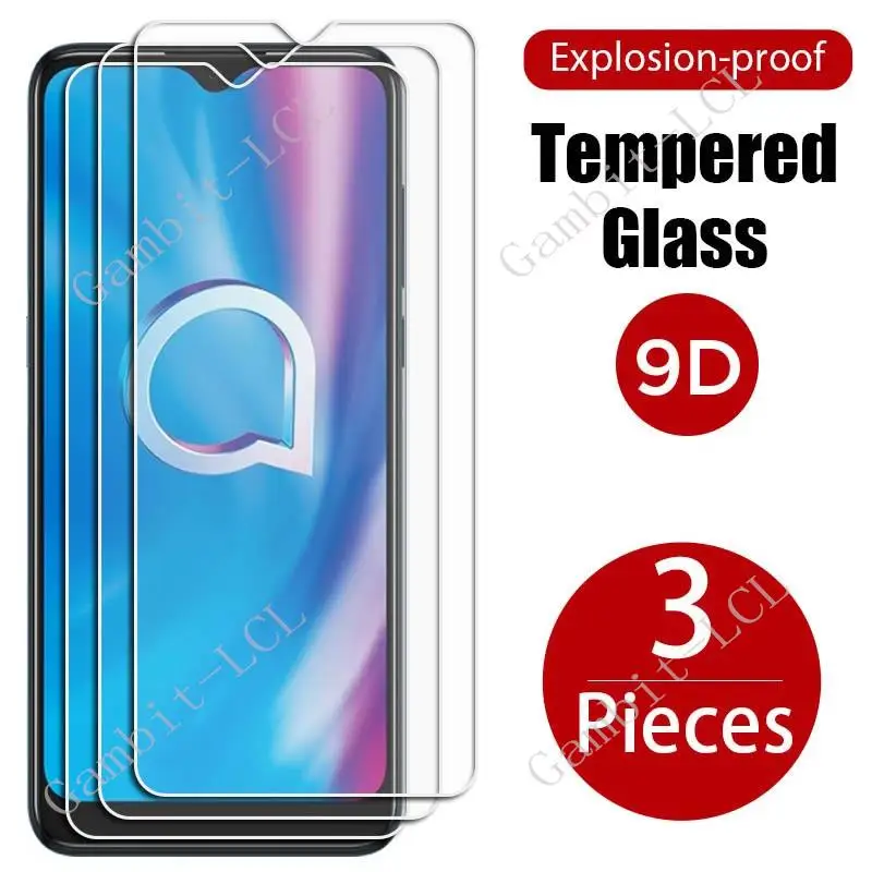 3 uds para Alcatel 3X (2020) Protector de vidrio templado en 5061U, 5061K_EEA, 5061K, 5061U_EEA película protectora de pantalla de 6,52 pulgadas