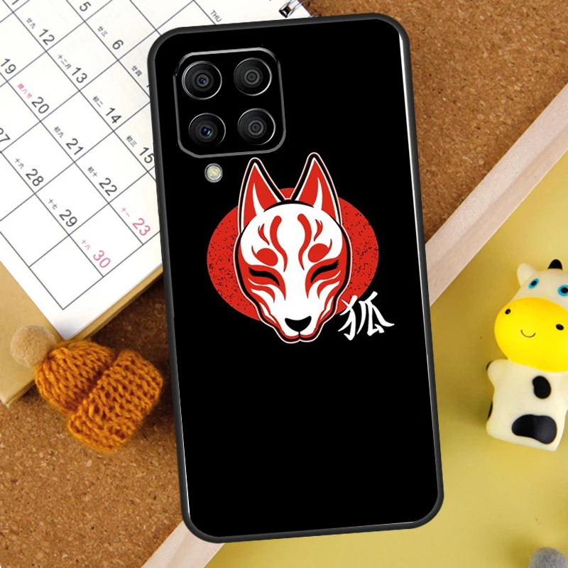 Funda japonesa con máscara de zorro Kitsune para Samsung Galaxy M31 M21 M11 M14 M54 M13 M23 M16 M20 M34 M52 M32 M12 M36 M56 M15 M55 - imagen 5