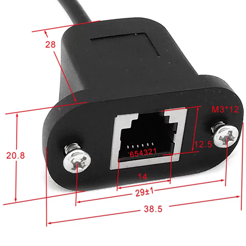 Cable RJ12 6P6C para Panel – Conector Telefónico Modular - imagen 4