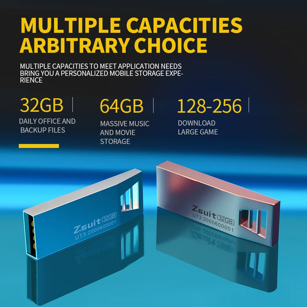 Zsuit unidad Flash USB de 10 piezas, Pen Drive de 16GB, 32GB, 64GB, 3,0/2,0, 128GB, resistente al agua - imagen 5