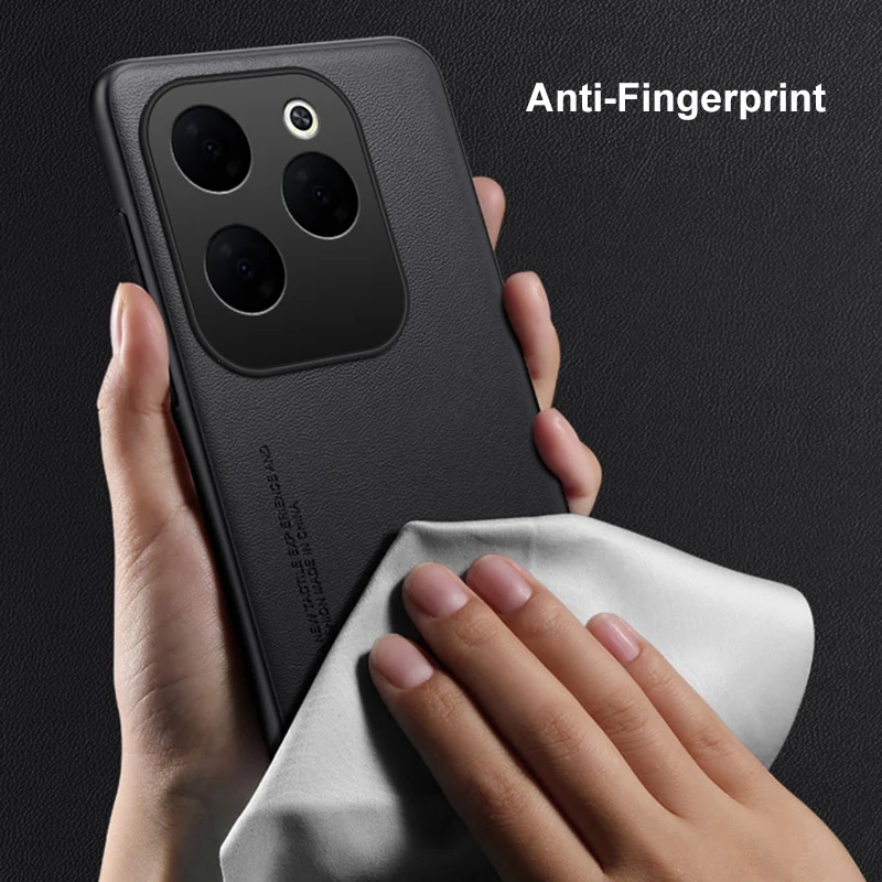 Funda de cuero PU de lujo para Infinix Hot 40 Pro, funda trasera de silicona mate, funda de teléfono de protección completa para Infinix Hot 40 4G Hot40 - imagen 5