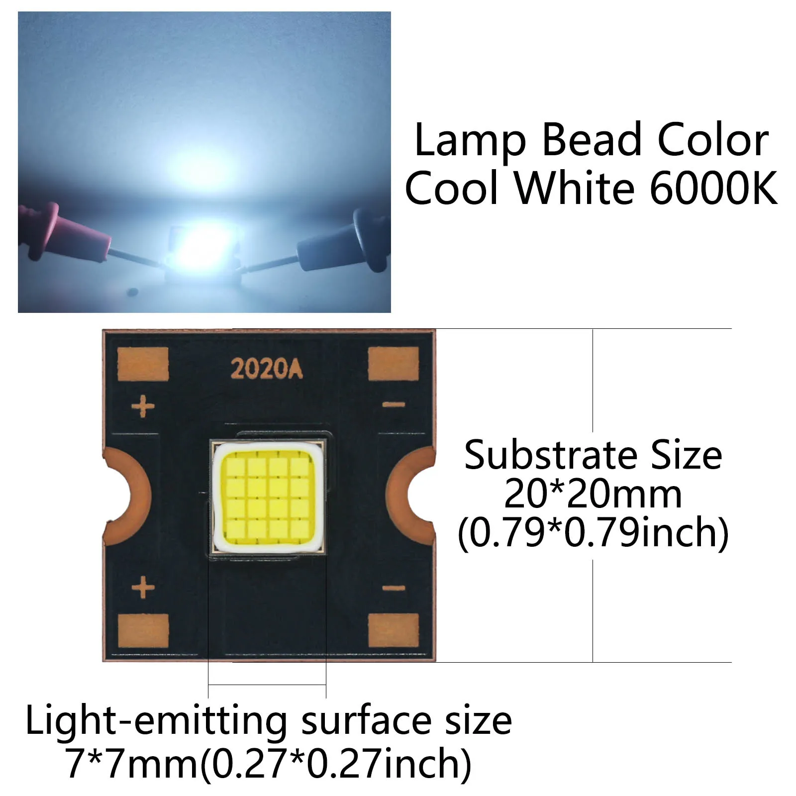 DC12V-14V LED de alta potencia 60W Chip de luz punto blanco frío cuenta de luz LED para efecto de escenario Disco DJ música accesorios de fiesta DIY - imagen 4