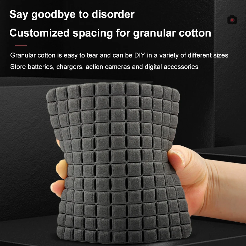 Bolsa de almacenamiento Digital de rejilla de esponja personalizada, organizador de disco duro móvil, cargador de cámara, caja de alimentación, paquete de carcasa dura, bricolaje - imagen 5