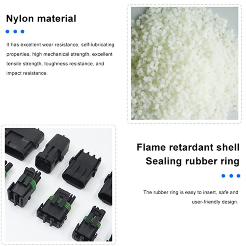 Conector de automóvil impermeable 20A 1, 2, 3, 4, 5, 6 pines, serie 3021Y-2.5, enchufe de acoplamiento macho hembra para coche, enchufes de arnés de cables 3061Y-2.5 - imagen 4