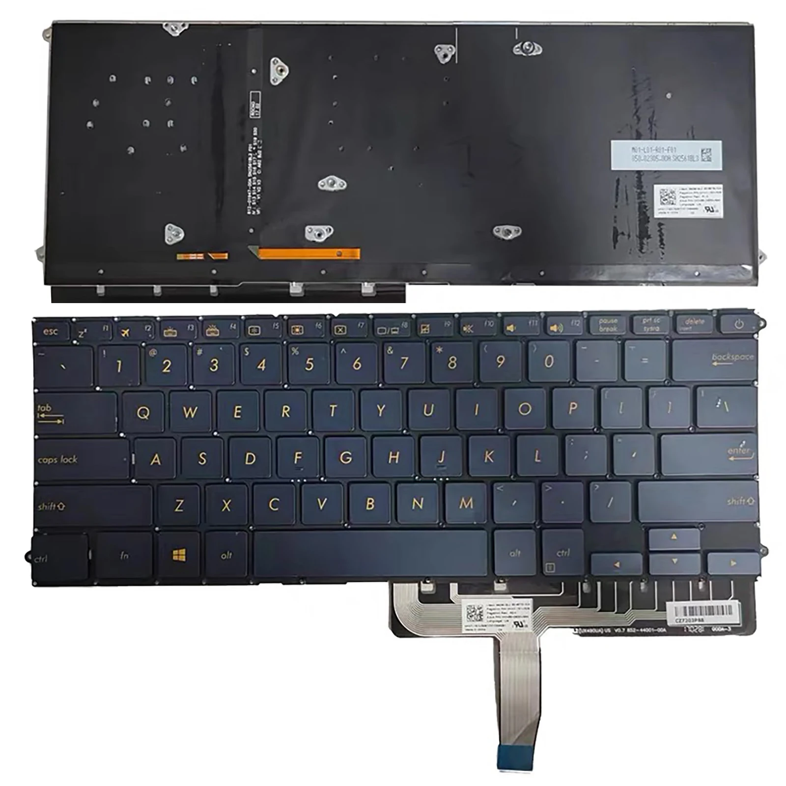 EE. UU. para Asus ZenBook Deluxe UX490 UX490U UX490UA Teclado retroiluminado azul