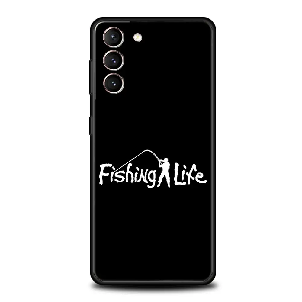 Funda de teléfono con latido del corazón de pesca para Samsung Galaxy S25 Edge S24 S23 S22 S20 Ultra S21 FE 5G S10 Plus, funda suave de TPU - imagen 5
