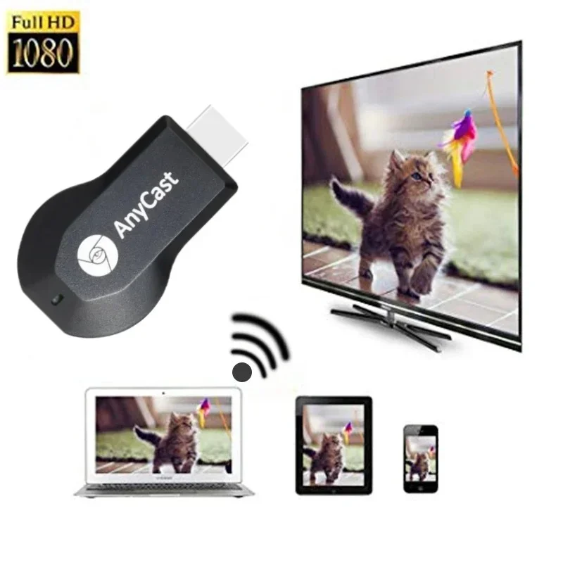 Pantalla WiFi inalámbrica M2 Plus, receptor Dongle de TV compatible con HDMI 4K 1080P para DLNA Airplay Miracast para AnyCast para IOS
