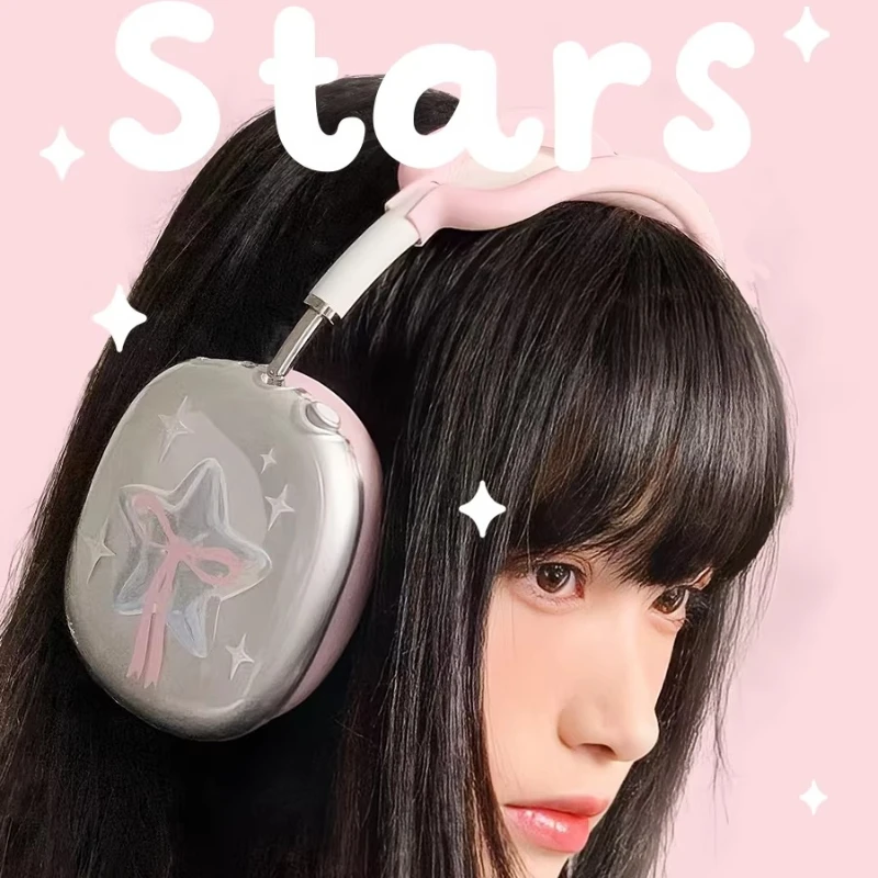 Xlittle Lab Original Stars funda para auriculares para AirPods Max2 carcasa suave transparente personalizada accesorios para auriculares funda protectora