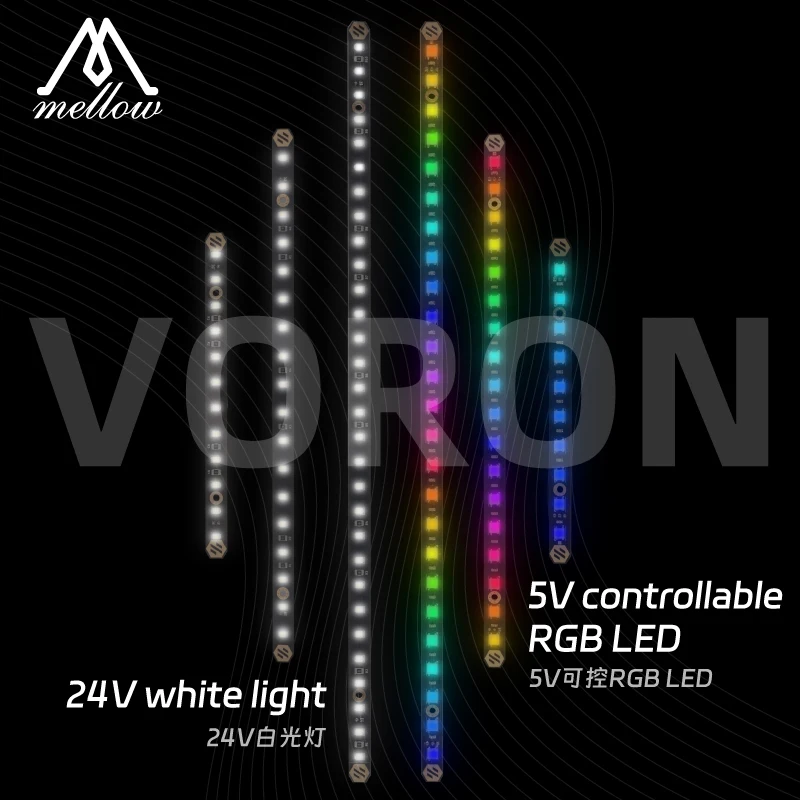 Mellow 2 uds Kit PCB de luz diurna 5V RGB/barra LED blanca para impresora 3D Voron 0,1/0,2 Voron 2,4 Trident 350/300/250 micras + barra de lámpara - imagen 2