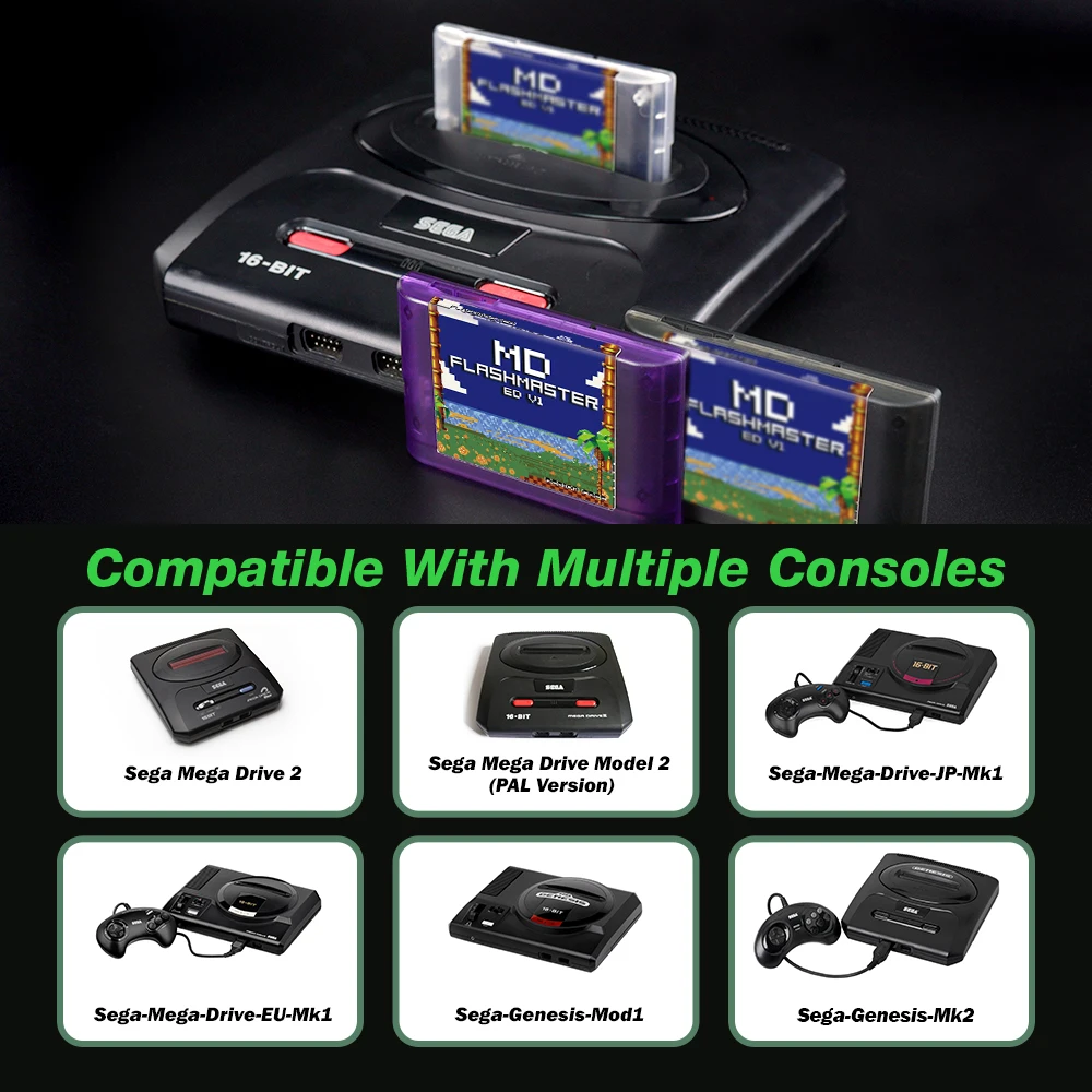 Nuevo cartucho de juego 4000 en 1 para Mega Drive MD Cassette de juego con tarjeta TF de 8GB para consola de juegos Retro SEGA Genesis - imagen 2