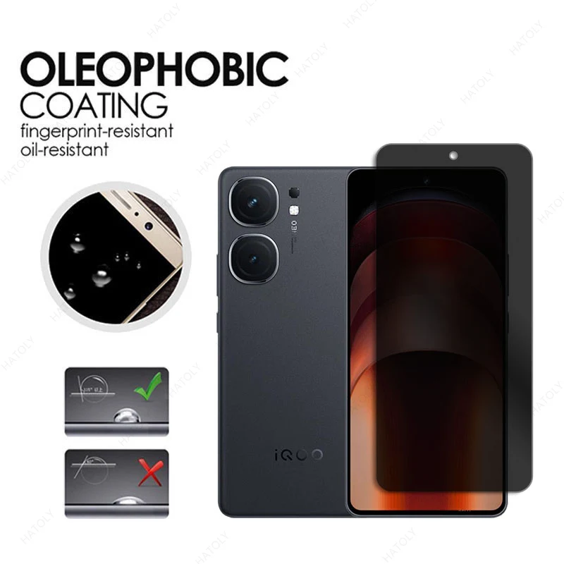 Protector de pantalla de privacidad para vivo iQOO Neo9 vidrio antiespía Protector de cámara de vidrio antideslumbrante para iQOO Neo9S Pro Plus Neo9 Pro