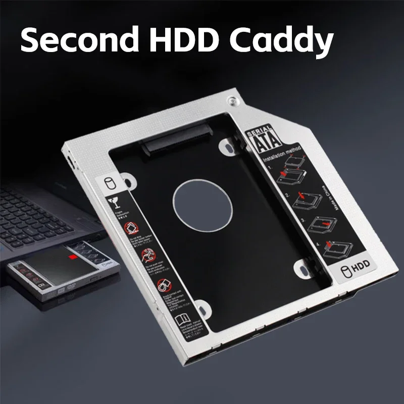 Bandeja de disco duro de aluminio y plástico para ordenador portátil de 12,7/9,5 pulgadas, Sata3 Ssd mecánico, soporte de unidad de estado sólido, Caddy de disco