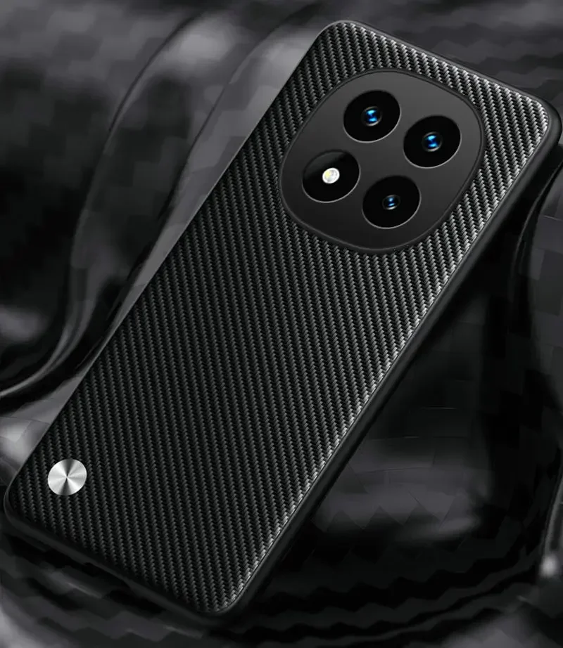 Para Redmi Note 14 Pro Funda de cuero PU de fibra de carbono, funda rígida antigolpes para Redmi Note 14 5G - imagen 5