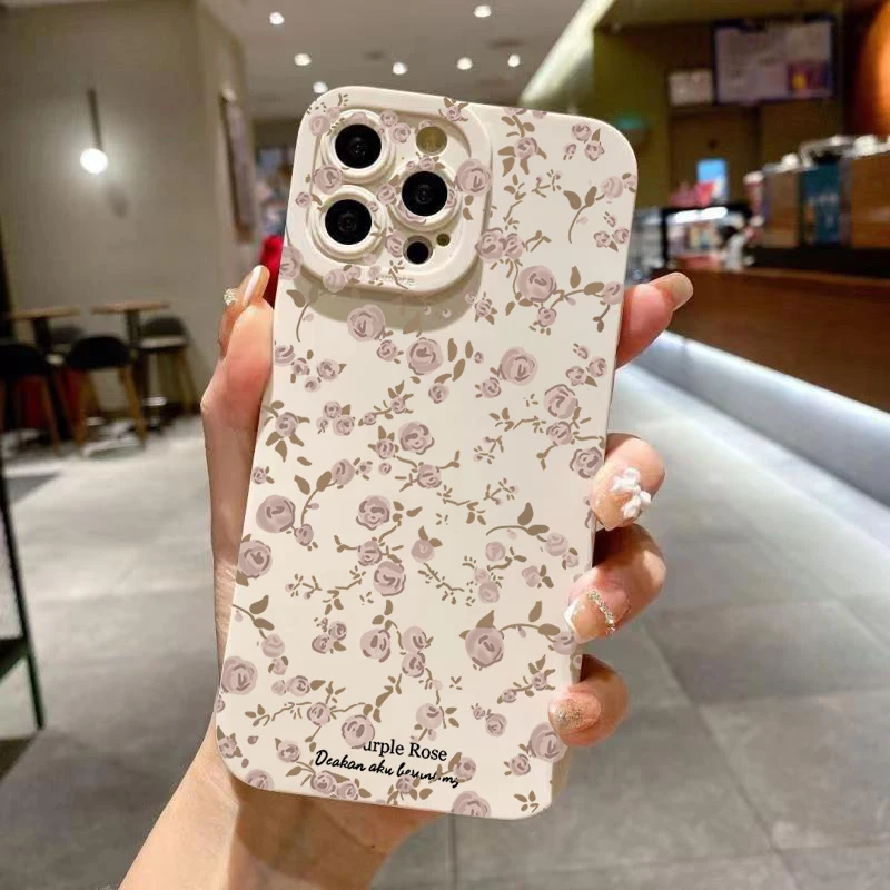 Funda de teléfono suave con flores rosas Vintage para Xiaomi 11 Lite 5G NE 14 13T 13 12T 12 12X Poco F6 F5 X6 X5 X3 M6 Pro Funda