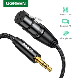 UGREEN Cable XLR Hembra a Jack 3,5 mm para Cámara y PC