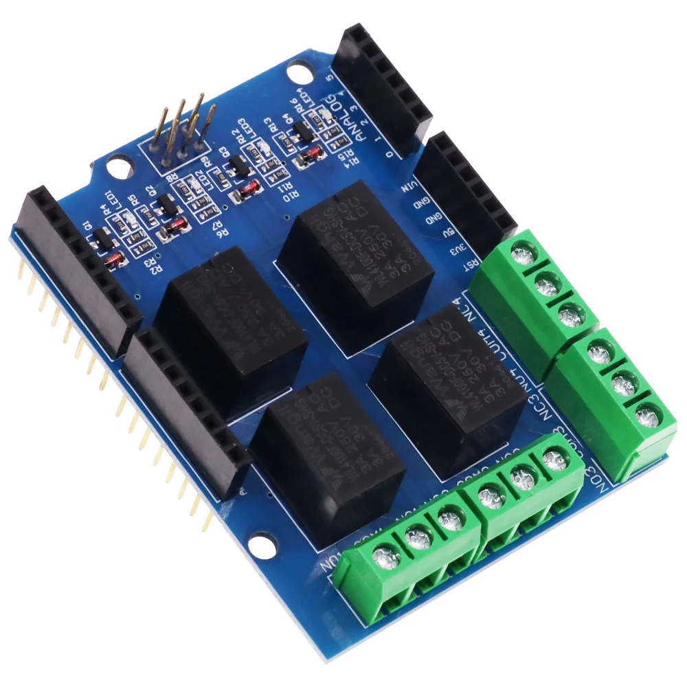 Módulo de protección de relé de 5V y 4 canales para Arduino UNO R3 ARM PIC AVR DSP, electrónica, 4 vías, cuatro canales, Control de relé, placa de expansión - imagen 4