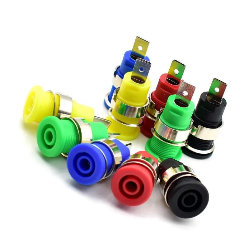 Conector Banana hembra de montaje en Panel, adaptador de poste de unión para conectores Banana de 4mm, 10 piezas - imagen 2