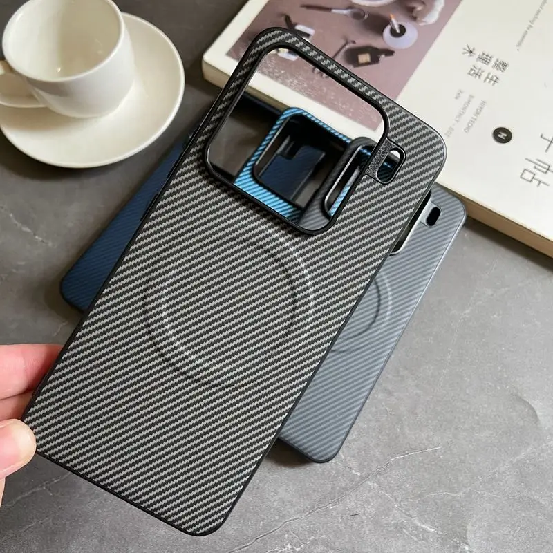 Para Xiaomi Mi 15 Pro funda de silicona suave de fibra de carbono funda protectora trasera magnética para Xiaomi Mi 14T Pro Mi 14 Ultra Shell - imagen 4
