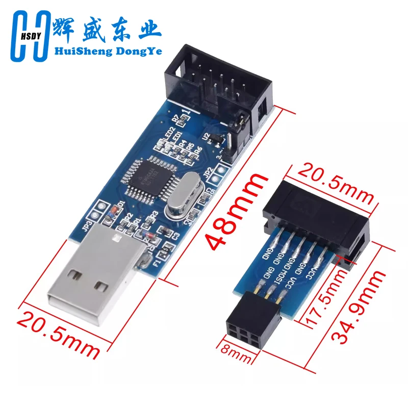 Carcasa de aluminio USBASP USBISP AVR Programador USB ISP USB ASP ATMEGA8 ATMEGA128 Soporte Win7 64 (Color aleatorio) - imagen 2