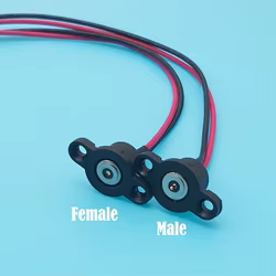 Conector magnético macho y hembra, toma de corriente Circular de CC, orificio de tornillo, Pogopin, conector magnético de 8mm