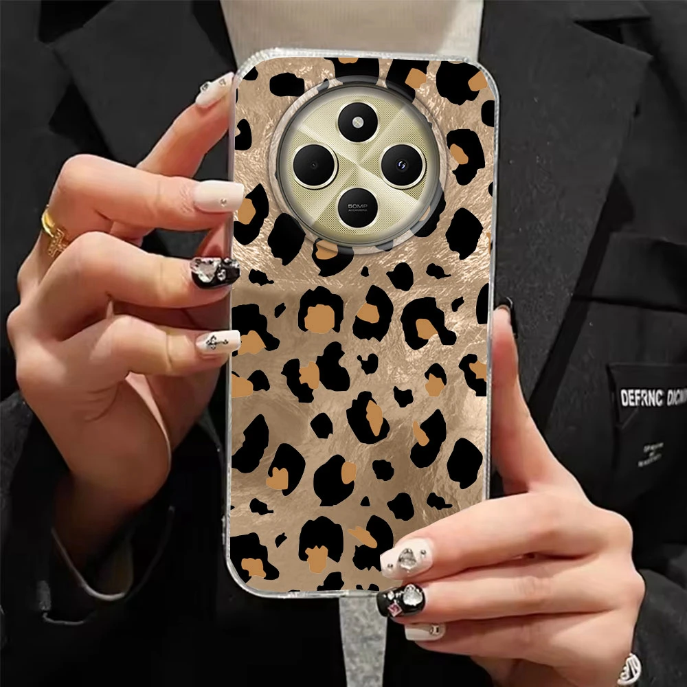 Funda de teléfono con diseño de leopardo morado de lujo para Xiaomi Redmi Note 14 13 12 11 11S 10 10S 8 9 Pro 15C 9C 13C 14C A3 A3X 9C A1 - imagen 5