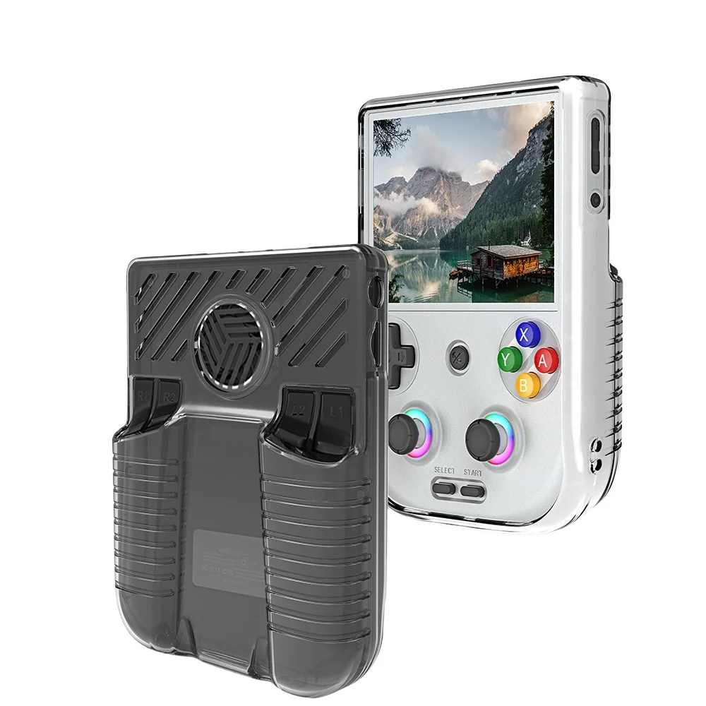 Funda protectora transparente de TPU para ANBERNIC RG 406V, funda protectora antiarañazos y anticaída, accesorio para consola de juegos RG406V