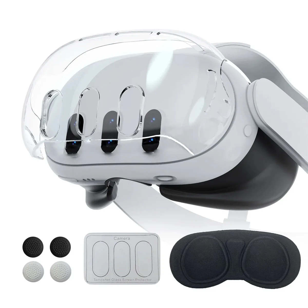 Para Meta Quest 3 auriculares Q 3 Host funda de cristal cubierta de lente película templada tapa basculante protección fuerte accesorios VR