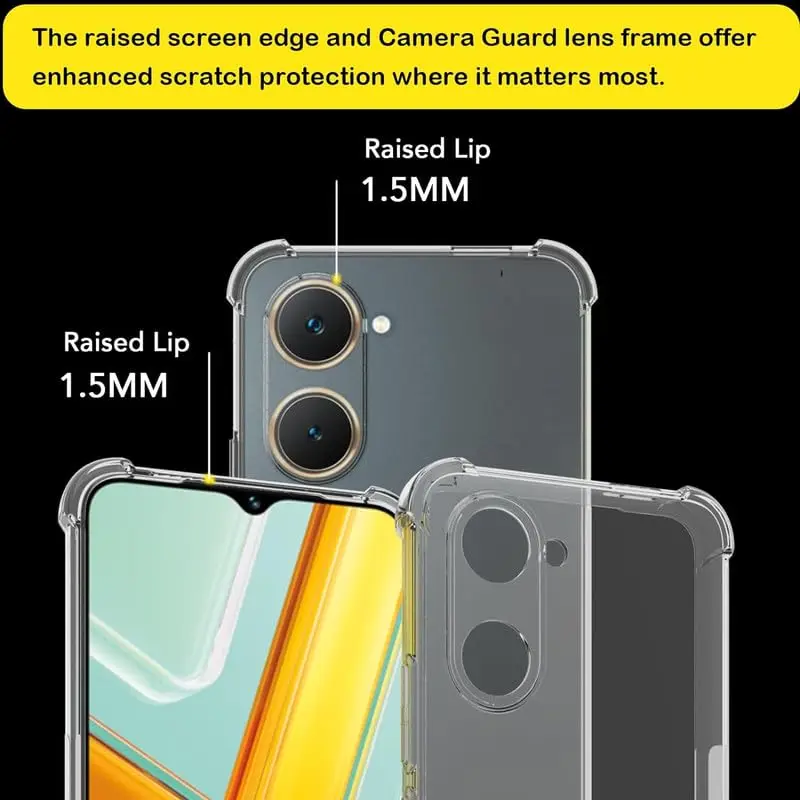 Funda de TPU a prueba de golpes con Airbag para VIVO Y03 Y18 Y18e Y28 Y28S Y38 5G Y17S Y27 Y27S Y02 Y77 funda protectora transparente Capa Fundas Coque - imagen 3