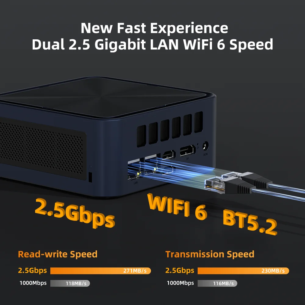 ZXIPC Mini PC AMD Ryzen 7 8745HS R5-6600H R7-7735HS R7-7840HS DDR5 M.2 NVME SSD compatible con pantalla HDMI 4K/WiFi6/USB3.2/oficina - imagen 5