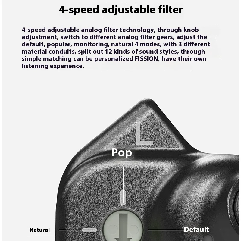 FISSION-auriculares intrauditivos HIFI con cable, resistente al agua, filtro ajustable de 4 velocidades y Cable intercambiable con aplicación, regalo - imagen 4