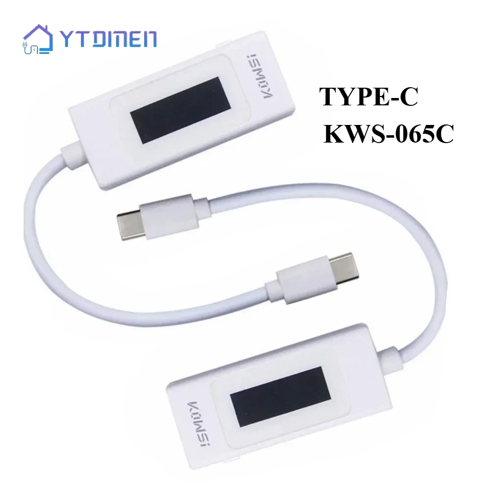 Probador tipo C medidor de voltaje de 4-30V amperímetro Digital DC voltaje corriente capacidad medidor de potencia probador de 2 direcciones KWS-065C