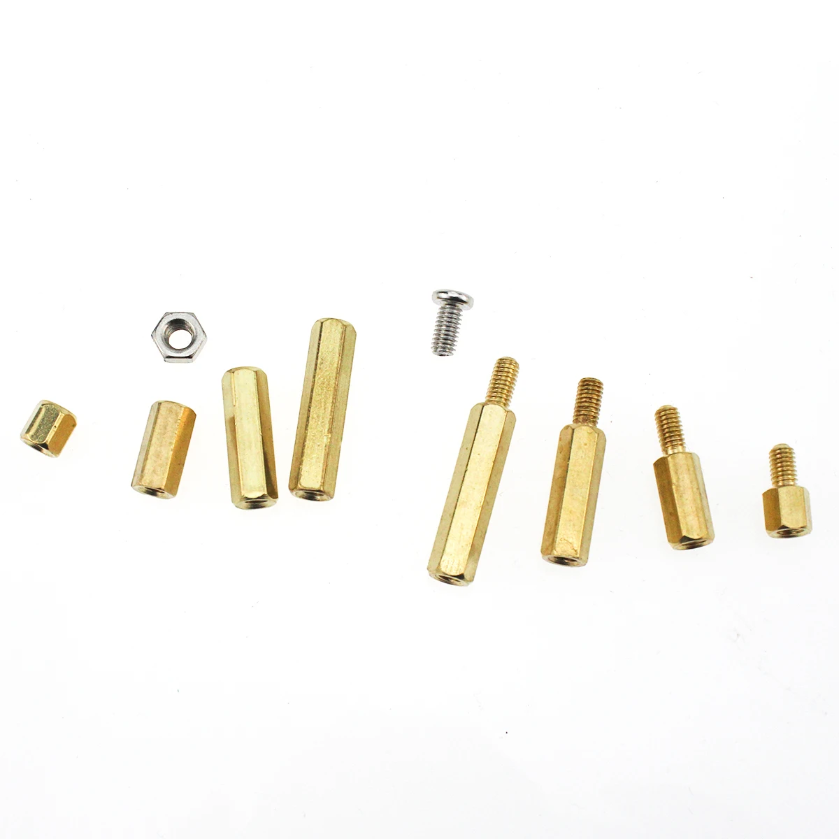 Tuerca de tornillo de acero inoxidable M3, columna espaciadora de latón, columna de aislamiento, combinación de pernos, 10 especificaciones con caja, 300 piezas - imagen 5