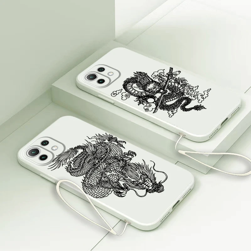 Funda para Xiaomi Mi 10T 11T 12T Pro 13 11 12 Lite funda suave dragón minimalista fresco - imagen 4