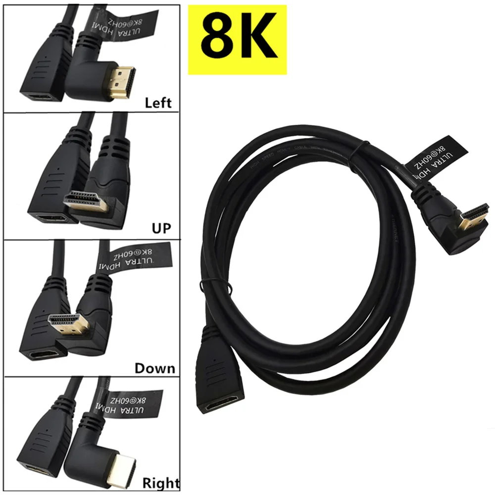 Cable de extensión compatible con HDMI 8K, cable extensor HDMI de alta velocidad 8K60 4K120 144Hz cable conector adaptador macho a hembra