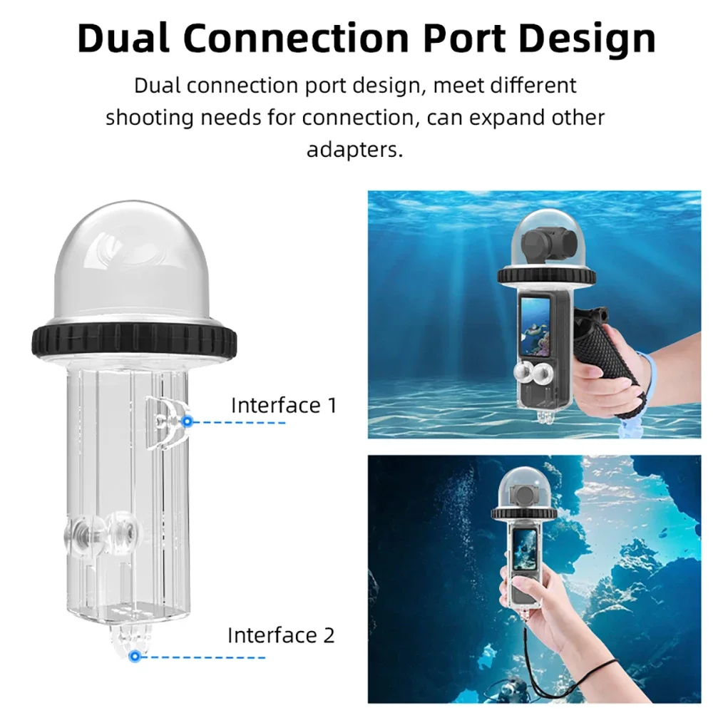 Funda impermeable de 40M, carcasa de buceo subacuático, cubierta protectora, palo de Selfie, soporte de flotabilidad para cámara cardán DJI Osmo Pocket 3 - imagen 3