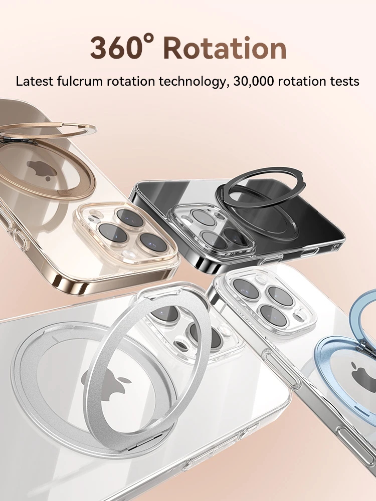 Joyroom Funda con Soporte Magnético para iPhone 16 Pro Max Funda 360 ° Funda con soporte giratorio para iPhone 16 Pro Estuche de carga magnética - imagen 3