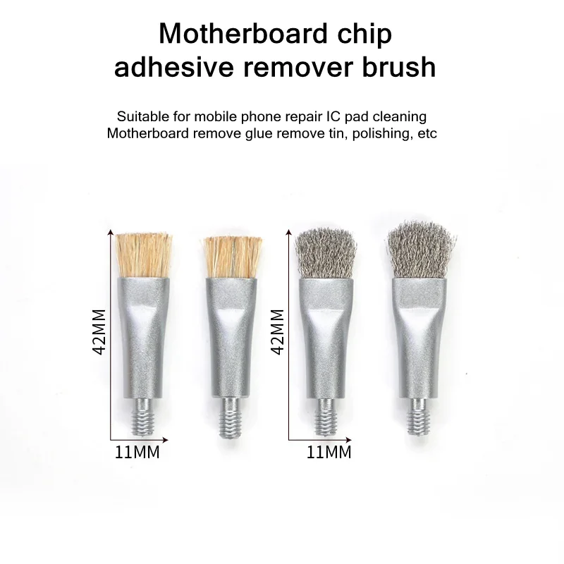 Cabezal de cepillo de limpieza PCB de placa base de TE-158 para herramientas de reparación de teléfonos móviles, cepillo de cepillado duro, cepillo de limpieza de aceite de soldadura - imagen 3