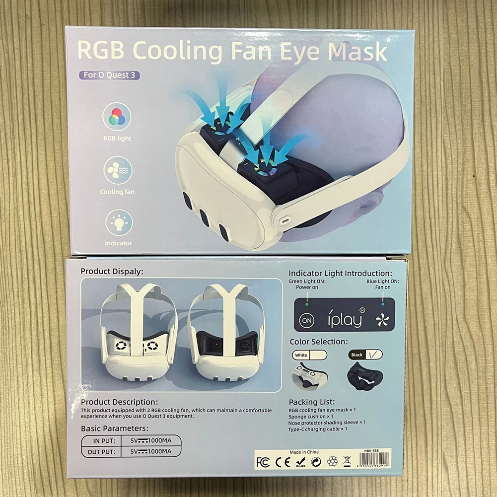 Cubierta facial con ventilador de refrigeración, máscara fría recargable con luz RGB con almohadilla nasal antifugas para accesorios Meta Quest 3 - imagen 5