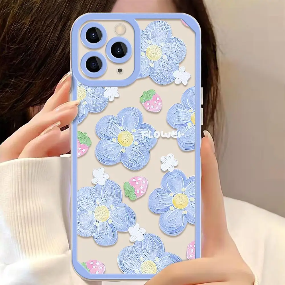 Funda de teléfono transparente con flores a la moda para Huawei P40 Lite Y9 Prime 2019 Honor 90 Lite X9A 5G X7B X8B X9B Nova 5T 3i P30 Pro - imagen 3