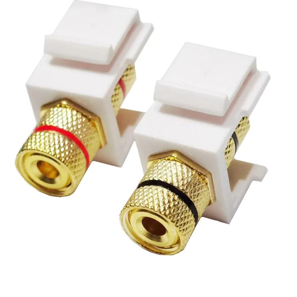 Placa de pared para altavoz, postes de encuadernación de plátano, inserto de conector Keystone con anillos negros y rojos, altavoz de Audio tipo tornillo Keystone 70*115 - imagen 4