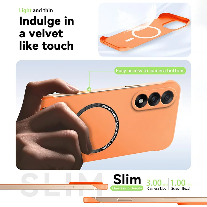 Fundas de teléfono magnéticas delgadas para OnePlus Nord Ace 5 Ultra 5G sin marco, funda dura mate antiarañazos para PC, armadura a prueba de golpes Nord5 Ace5 - imagen 5