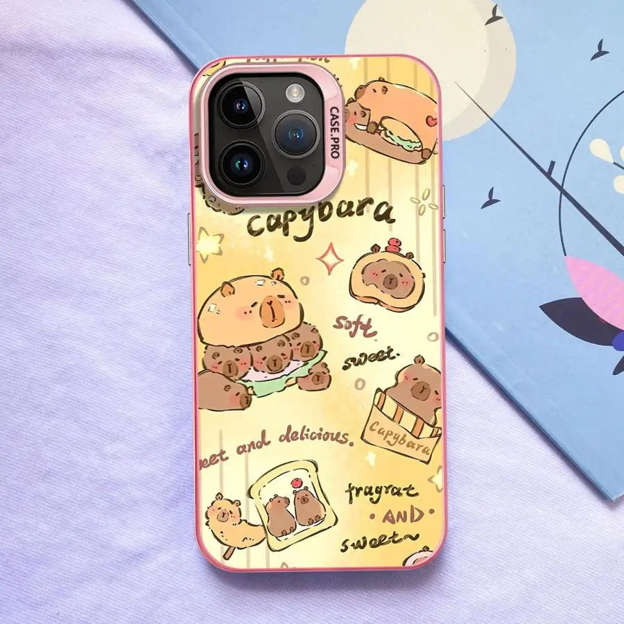 CapyBara Linda funda trasera para teléfono para iPhone 12 XR 15 Plus 17Air XS 16 17 Pro Max 13 16e 11 14 - imagen 5