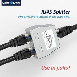 Divisor RJ45 Cat5e con doble puerto blindado