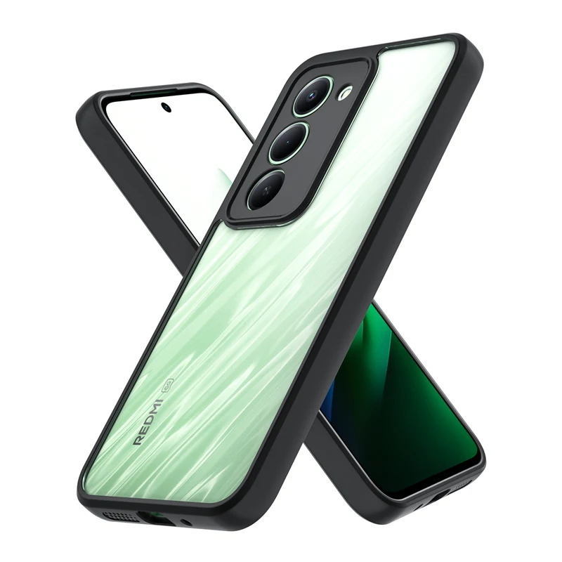 Funda de teléfono hueca con borde negro para Xiaomi Redmi 15 5G Funda Global para Redmi 15 5G Global transparente чехол Funda trasera - imagen 4