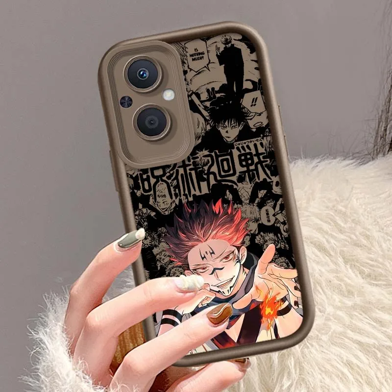 Jujutsu Kaisen Yuji Sukuna funda de moda para OPPO Reno10 Reno8 Reno7 Reno6 Reno5 T Z Lite Pro Plus 5G funda de teléfono con escalera ocular - imagen 4