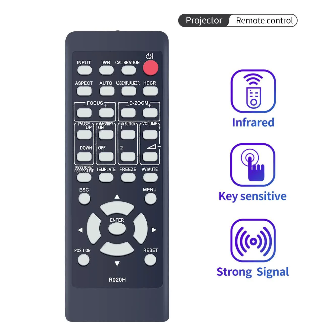 Nuevo R020H para proyector Hitachi Control remoto CP-AW2505EF CP-TW2505 CP-TW3005 CP-AX2503 Cp-AX3503 CP-AW2503 CP-AW3003 CP-AX3505 - imagen 2