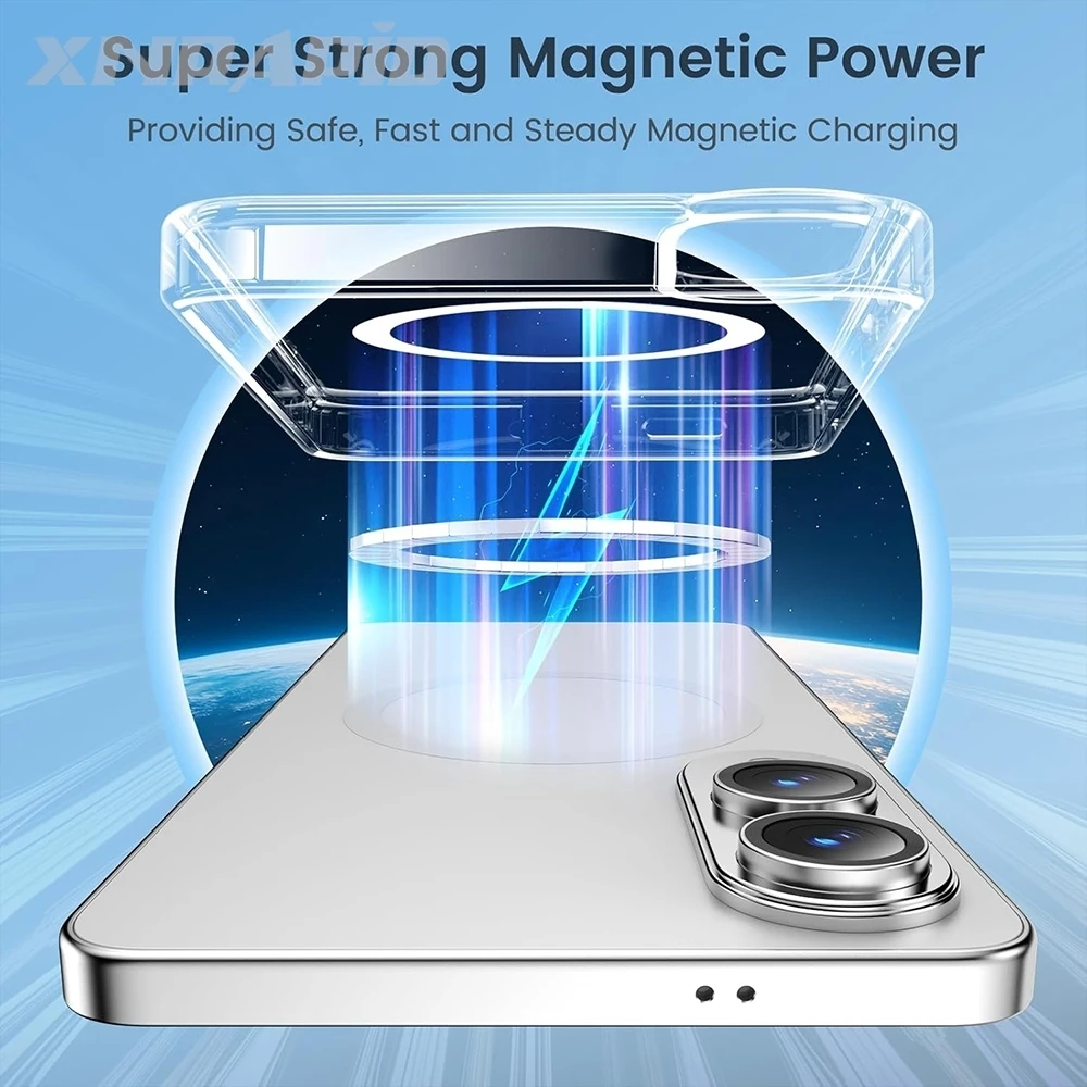 Funda magnética Magsafe de carga inalámbrica para Samsung Galaxy S25 Edge S24 S23 S21 FE S22 Ultra Plus, carcasa dura híbrida suave - imagen 3