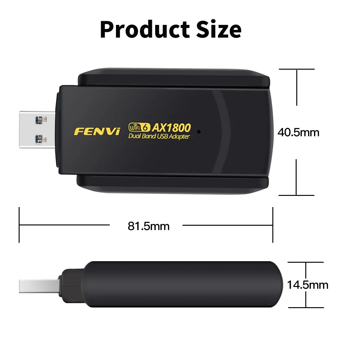 Fvi-adaptador WiFi 6 USB de 1800Mbps, receptor inalámbrico de doble banda 2,4G/5Ghz, Dongle USB 3,0, tarjeta de red para ordenador portátil y PC, Win 10/11 - imagen 5