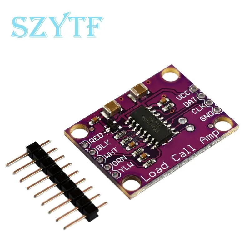 Mini Sensor de pesaje HX711 de doble canal, módulo AD de precisión de 24 bits, microcontrolador de Sensor de presión, HX711 - imagen 3